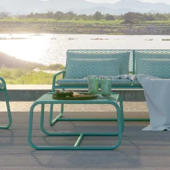 Viadurini in the Garden Gartenideen-Hocker Couchtisch für die Gartengestaltung aus farbigem Metall Made in Italy - Karol