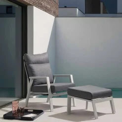 Viadurini in the Garden Sitzsäcke|Sitzsäcke-Hocker Fußstütze aus abnehmbarem Stoff und lackiertem Aluminium - Nathy