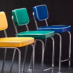 Viadurini Living Barhocker-Hocker im 50er Jahre Stil aus Kunstleder Graffiti Unica