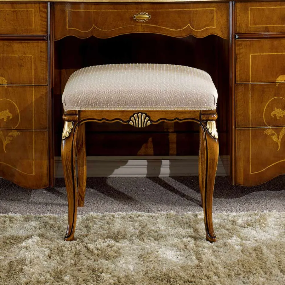 Viadurini Classic Sitzsäcke|Sitzsäcke-Hocker im klassischen Stil aus Holz mit Stoffbezug Made in Italy - Cambrige