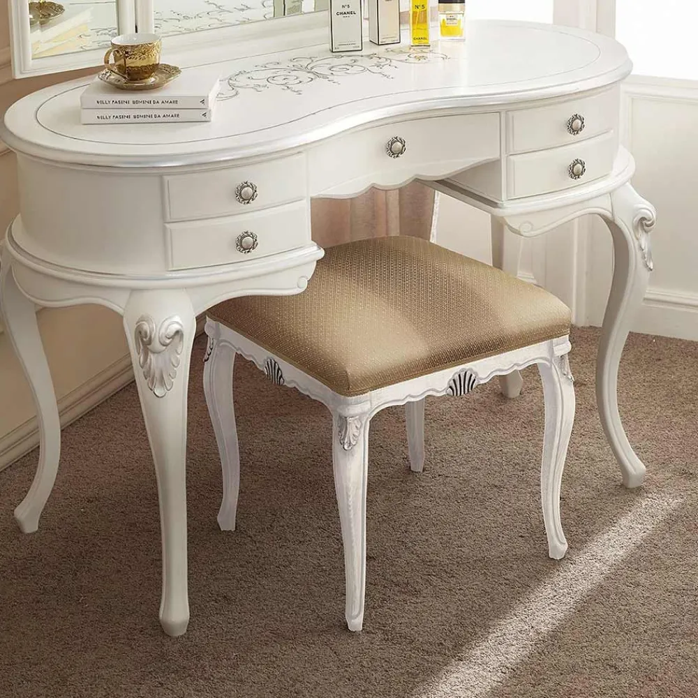 Viadurini Classic Sitzsäcke|Sitzsäcke-Hocker im klassischen Stil aus Holz mit Stoffbezug Made in Italy - Cambrige