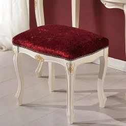 Viadurini Classic Sitzsäcke|Sitzsäcke-Hocker im klassischen Stil aus Walnussholz und Stoff Made in Italy - Luxus