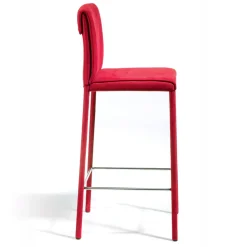 Viadurini Living Barhocker-Hocker komplett gepolstert mit roter Technofaser, hergestellt in Italien – Schirm