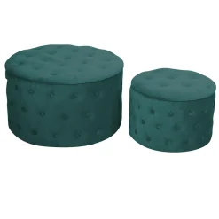 Viadurini Living Sitzsäcke|Sitzsäcke-Hocker mit Behälter, bezogen mit Capitoné-Samt und Knöpfen - Arcipelago