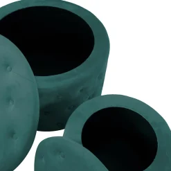 Viadurini Living Sitzsäcke|Sitzsäcke-Hocker mit Behälter, bezogen mit Capitoné-Samt und Knöpfen - Arcipelago