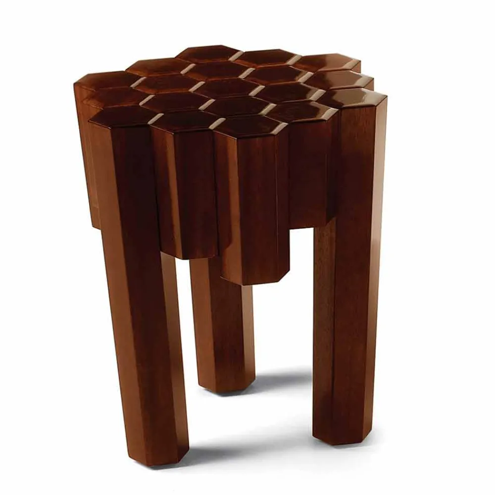 Viadurini Living Moderne Couchtische-Hocker/Tischchen aus Massivoholz, Design, 38x38 cm, Begga