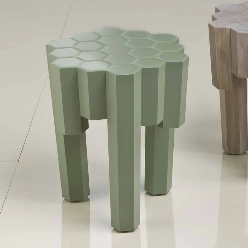 Viadurini Living Moderne Couchtische-Hocker/Tischchen aus Massivoholz, Design, 38x38 cm, Begga