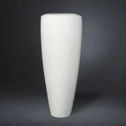 Viadurini Living Deko Vasen-Hohe Artisan Vase aus mattweißer Keramik Made in Italy - Capuano
