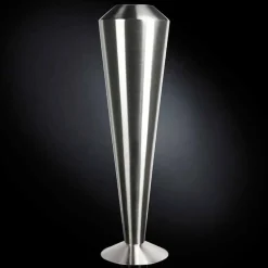 Viadurini Living Deko Vasen-Hohe dekorative Vase aus satiniertem Stahl Made in Italy Fine - Vesper