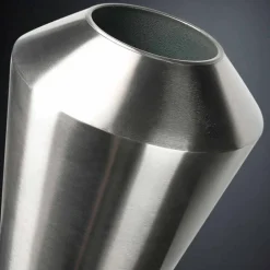 Viadurini Living Deko Vasen-Hohe dekorative Vase aus satiniertem Stahl Made in Italy Fine - Vesper