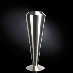 Viadurini Living Deko Vasen-Hohe dekorative Vase aus satiniertem Stahl Made in Italy Fine - Vesper
