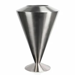 Viadurini Living Deko Vasen-Hohe dekorative Vase aus satiniertem Stahl Made in Italy Fine - Vesper