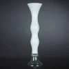 Viadurini Living Deko Vasen-Hohe dekorative Vase aus transparentem und weißem Glas Made in Italy - Gondo
