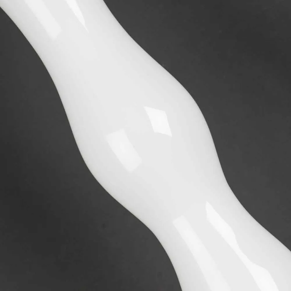 Viadurini Living Deko Vasen-Hohe dekorative Vase aus transparentem und weißem Glas Made in Italy - Gondo