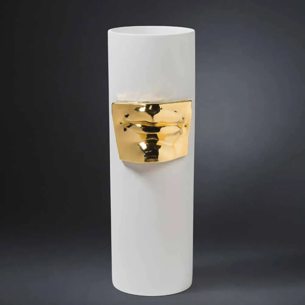 Viadurini Living Deko Vasen-Hohe dekorative Vase aus farbiger Keramik, handgefertigt in Italien - Monte