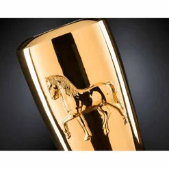 Viadurini Living Deko Vasen-Hohe Indoor-Vase aus Keramik mit Gold-Finish, handgefertigt in Italien - Jacky