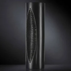 Viadurini Living Deko Vasen-Hohe Indoor-Vase aus mattschwarzer Keramik und Stahl Made in Italy - Jesolo