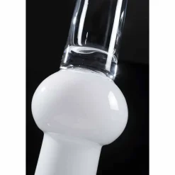 Viadurini Living Deko Vasen-Hohe Indoor-Vase aus transparentem und weißem Glas Made in Italy - Ludovico