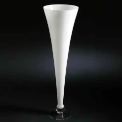 Viadurini Living Deko Vasen-Hohe Indoor-Vase aus weißem und transparentem Glas Made in Italy - Clodino