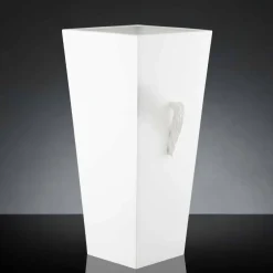 Viadurini Living Deko Vasen-Hohe Indoor-Vase aus weißer Keramik, handgefertigt in Italien - Jacky