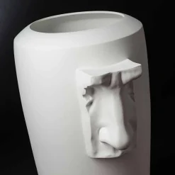 Viadurini Living Deko Vasen-Hohe Indoor-Vase aus weißer Keramik, handgefertigt in Italien - Capuano