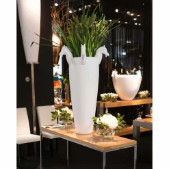Viadurini Living Deko Vasen-Hohe Indoor-Vase aus weißer Keramik oder glänzendem Gold Made in Italy - Jacky