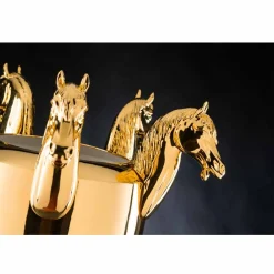 Viadurini Living Deko Vasen-Hohe Indoor-Vase aus weißer Keramik oder glänzendem Gold Made in Italy - Jacky