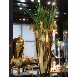 Viadurini Living Deko Vasen-Hohe Indoor-Vase aus weißer Keramik oder glänzendem Gold Made in Italy - Jacky