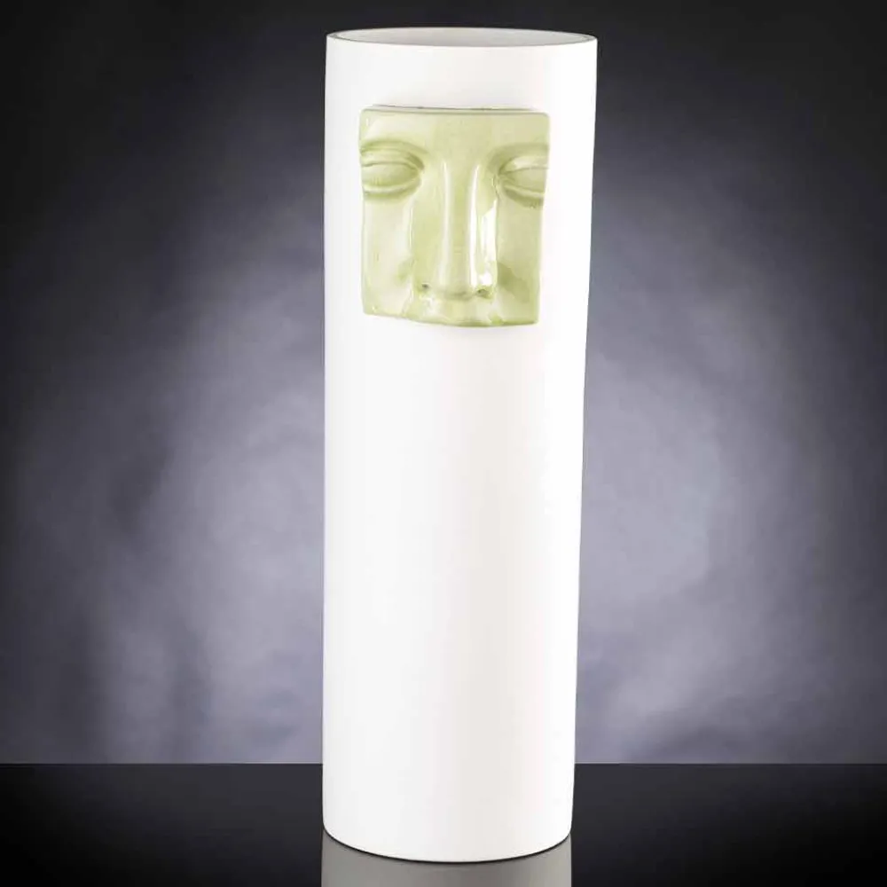 Viadurini Living Deko Vasen-Hohe moderne Keramikvase mit farbigem Einsatz Made in Italy - Lexi