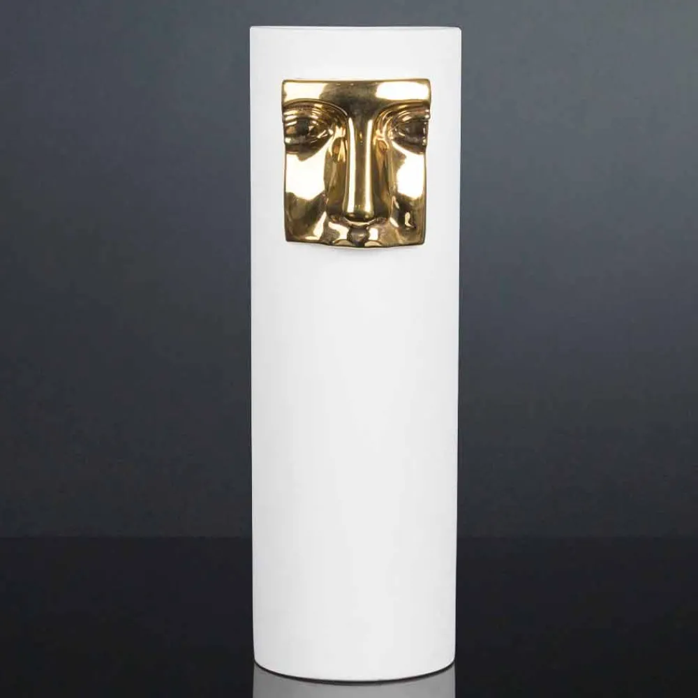 Viadurini Living Deko Vasen-Hohe moderne Keramikvase mit farbigem Einsatz Made in Italy - Lexi