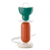 Ferroluce Moderne Tischlampen-Hohe Tischlampe aus Keramik in 2 Farben, hergestellt in Italien – Berimbau