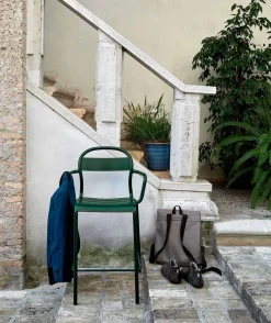 Viadurini in the Garden Outdoor Hocker-Hoher Außenhocker aus Aluminium mit Armlehnen Made in Italy - Selima