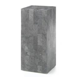 Viadurini Living Couchtische Aus Stein-Hoher Couchtisch in Fossil Stone Grey Finish – Florida