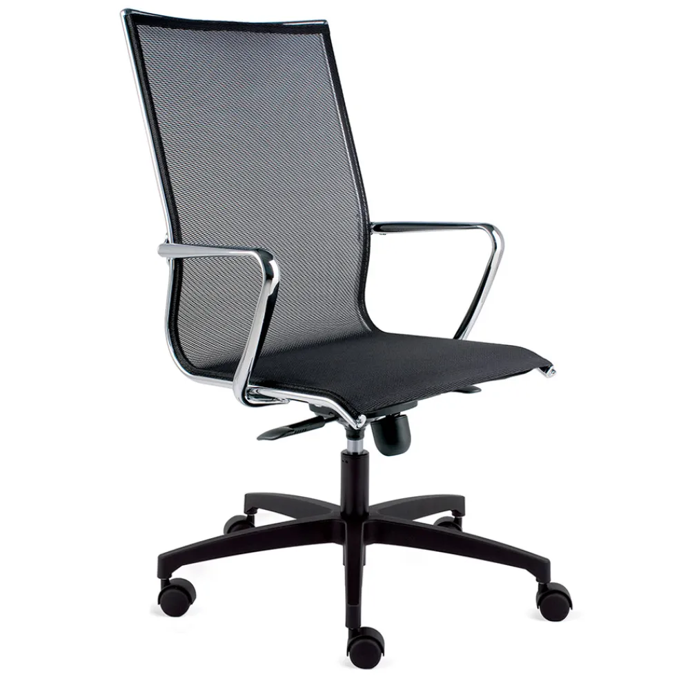 Viadurini Living Bürostühle-Hoher ergonomischer Bürodrehstuhl mit Rollen und Armlehnen - Filanna