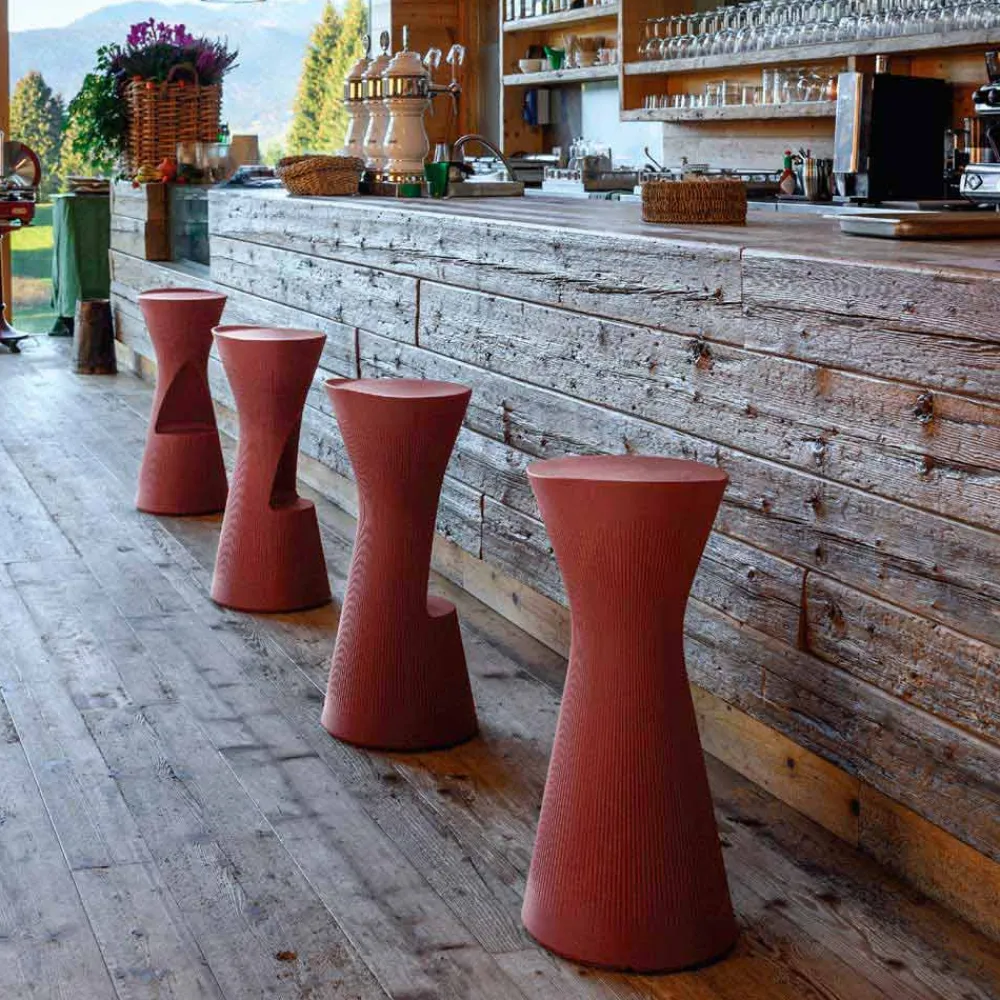 Viadurini in the Garden Outdoor Hocker-Hoher Gartenhocker aus farbigem Polyethylen Made in Italy - Desmond