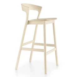 Viadurini Living Küchenhocker-Hoher Küchenhocker mit Eschenholzstruktur Made in Italy - Oslo