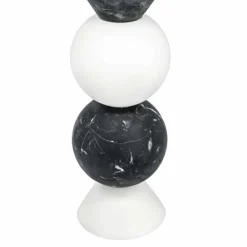 Viadurini Living Kerzenständer-Hoher Kerzenhalter aus weißem, schwarzem und Messingmarmor Made in Italy - Bram