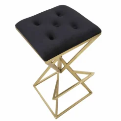 Viadurini Living Barhocker-Hoher quadratischer Design-Barhocker aus Eisen und Stoff - Sillie