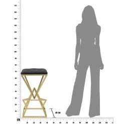 Viadurini Living Barhocker-Hoher quadratischer Design-Barhocker aus Eisen und Stoff - Sillie