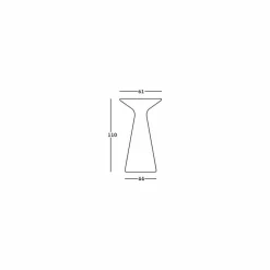 Viadurini in the Garden Garten Beistelltisch-Hoher runder Couchtisch im Freien aus Polyethylen und HPL Made in Italy - Desmond