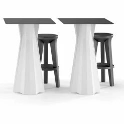 Viadurini in the Garden Outdoor Hocker|Garten Beistelltisch-Hoher Tisch mit HPL-Platte und Polyethylenbasis Hergestellt in Italien - Tinuccia