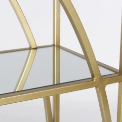 Viadurini Living Moderne Design Bücherregale-Hohes Bücherregal aus Stahl und 3 Glasböden Elegantes Design - Noralea