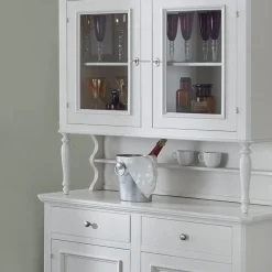 Viadurini Classic Vitrinen-Hohes Sideboard mit Wohnzimmervitrine aus Holz, hergestellt in Italien – Bran