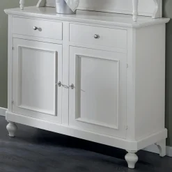 Viadurini Classic Vitrinen-Hohes Sideboard mit Wohnzimmervitrine aus Holz, hergestellt in Italien – Bran