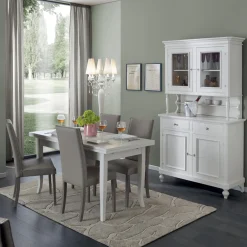 Viadurini Classic Vitrinen-Hohes Sideboard mit Wohnzimmervitrine aus Holz, hergestellt in Italien – Bran