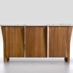 Viadurini Living Sideboards-Holz Sideboard mit Marmor Effekt Gres Top, Hochwertige Made in Italy - Wonka