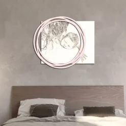 Viadurini Decor Religiöse Bilder-Holzbild mit Aufdruck einer Frau mit Kind, hergestellt in Italien – Taiwan