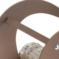 Viadurini Fire Design Kaminholzständer Aus Eisen Und Stahl-Holzhalter aus braunem Stahl Made in Italy - Zuneigung