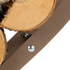 Viadurini Fire Design Kaminholzständer Aus Eisen Und Stahl-Holzhalter aus braunem Stahl Made in Italy - Zuneigung