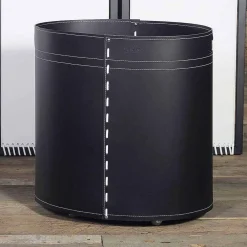 Viadurini Leather Kaminholzständer Aus Leder Und Kunstleder-Holzhalter aus modernem Astra-Leder 100% Made in Italy